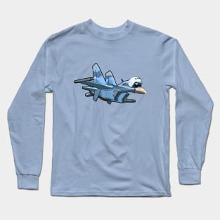 Cartoon fighter plane Long Sleeve T-Shirt